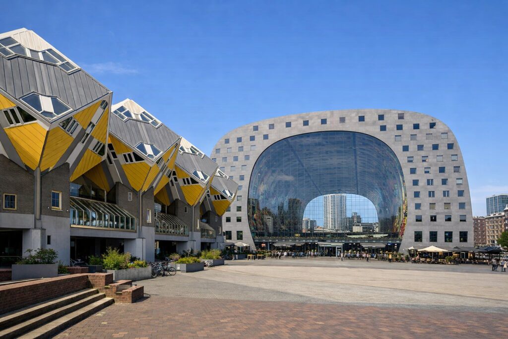 Markthal e casas-cubo de Roterdão